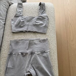 Free People movement grey workout set